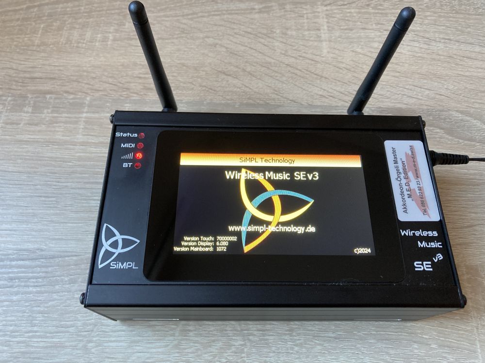 Wireless Music SE v3 MIDI-Audio mit Soundmodul SiMPL Technology