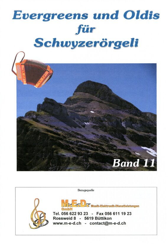 Kompositionen für das 18-bässige Schwyzerörgeli im Griffschrift-Notensystem.