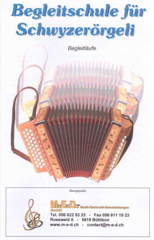 Begleitläufe für das 18-bässige Schwyzerörgeli Kompositionen für das 18-bässige Schwyzerörgeli im Griffschrift-Notensystem.